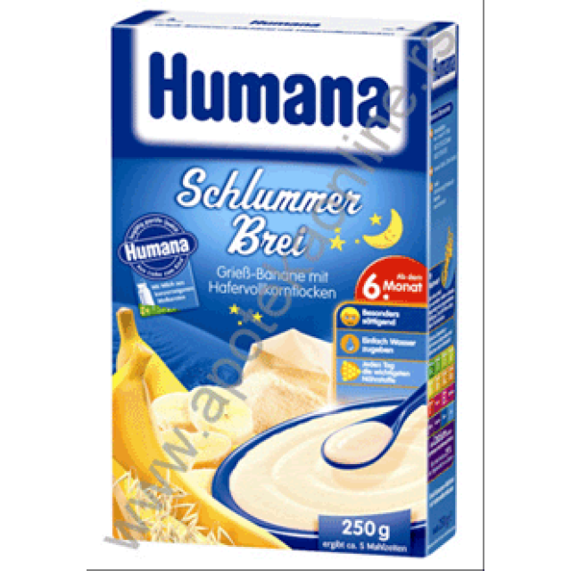 HUMANA MLEČNA KAŠICA ZA LAKU NOĆ 250g, OD 6. MESECA